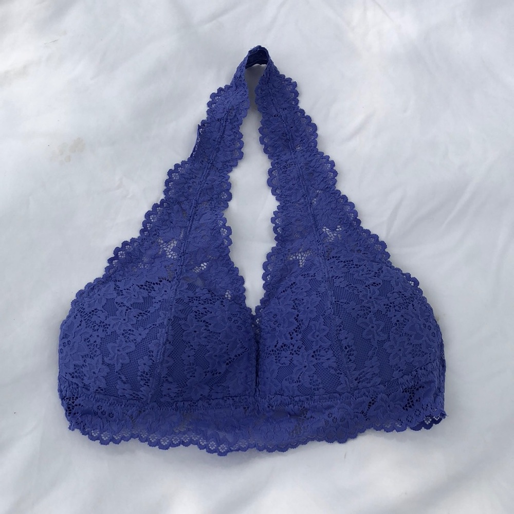 Periwinkle halter bralette